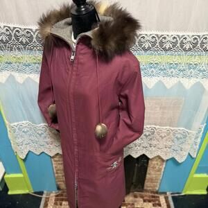 Vintage Artic Parka Traditional Anorak Handmade Wool Lined Coat size M/L